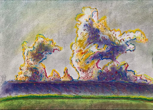 Outer Rain Bands of Hurricane Ida Over Sugar Cane Fields