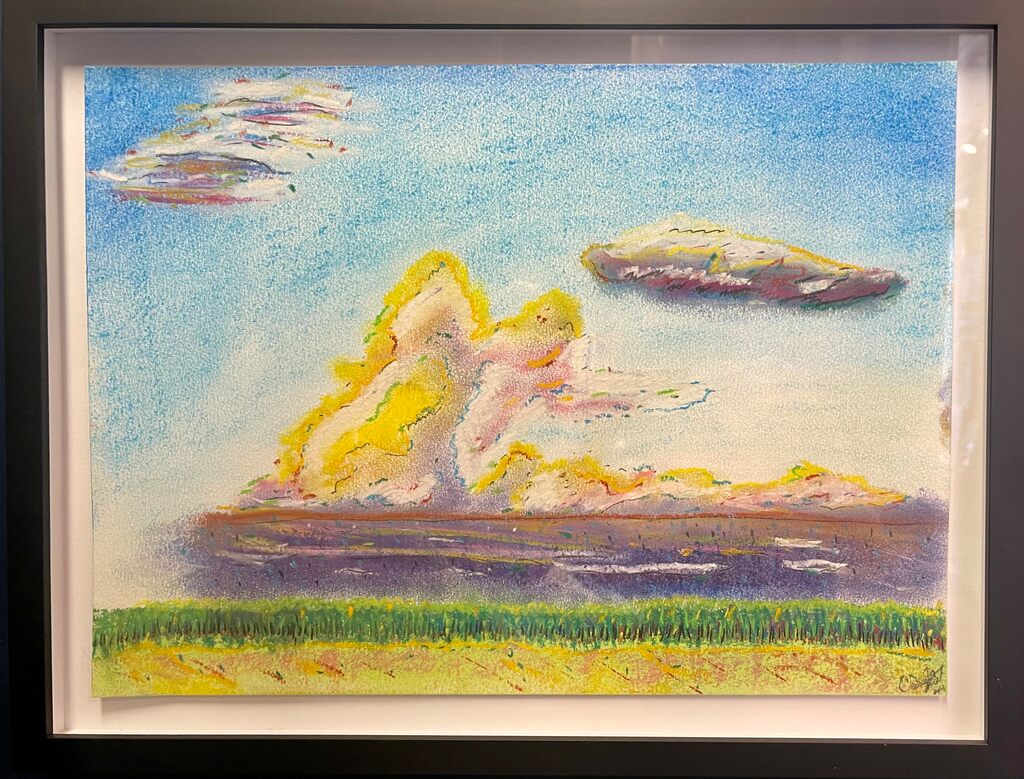 First Distant Rain bands of Hurricane Ida over Sugar Cane Fields