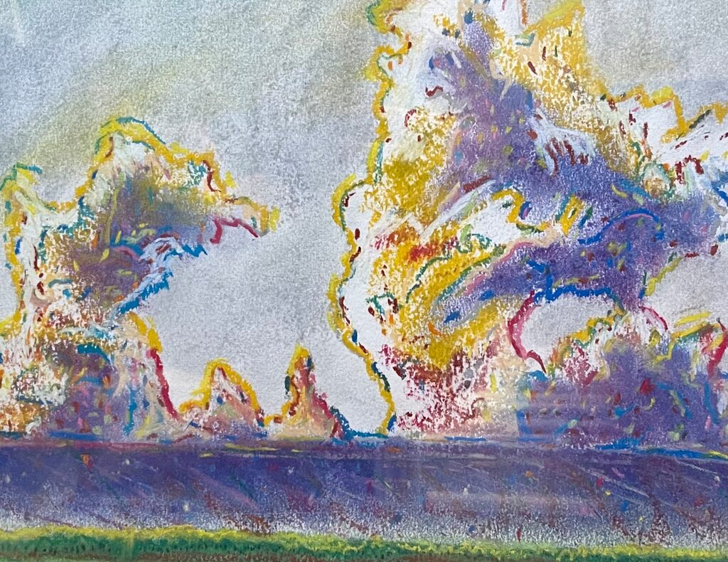 Outer Rain Bands of Hurricane Ida Over Sugar Cane Fields