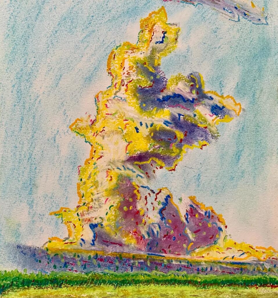 Distant Storm Over Sugar Cane Fields